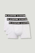 3-Pack Stretch Cotton Boxers - White