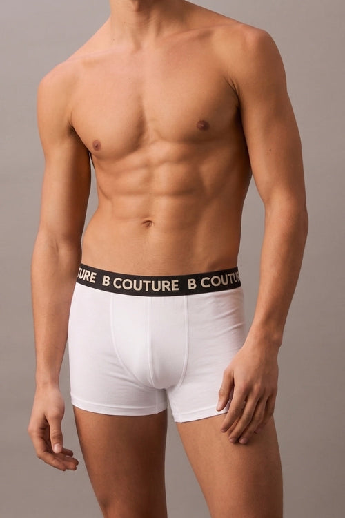 3-Pack Stretch Cotton Boxers - White