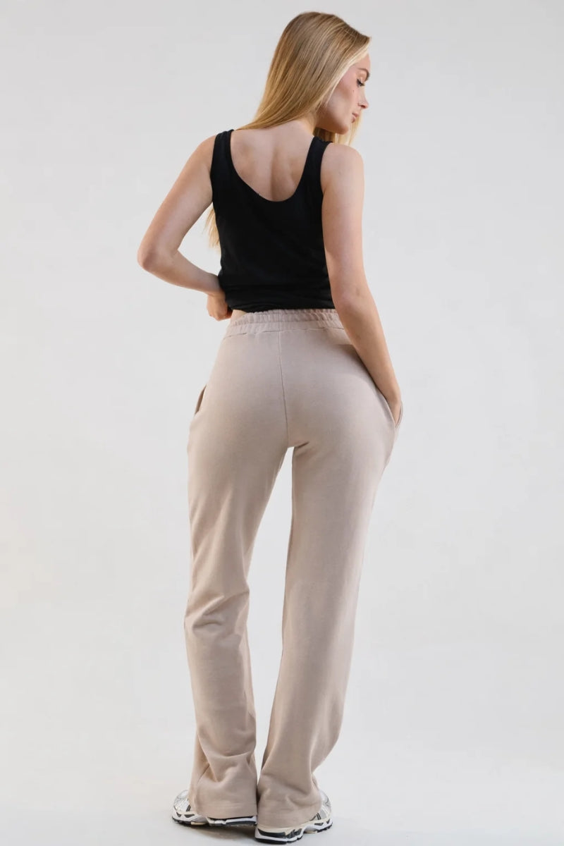Storm Wide Leg Jogger - Stone