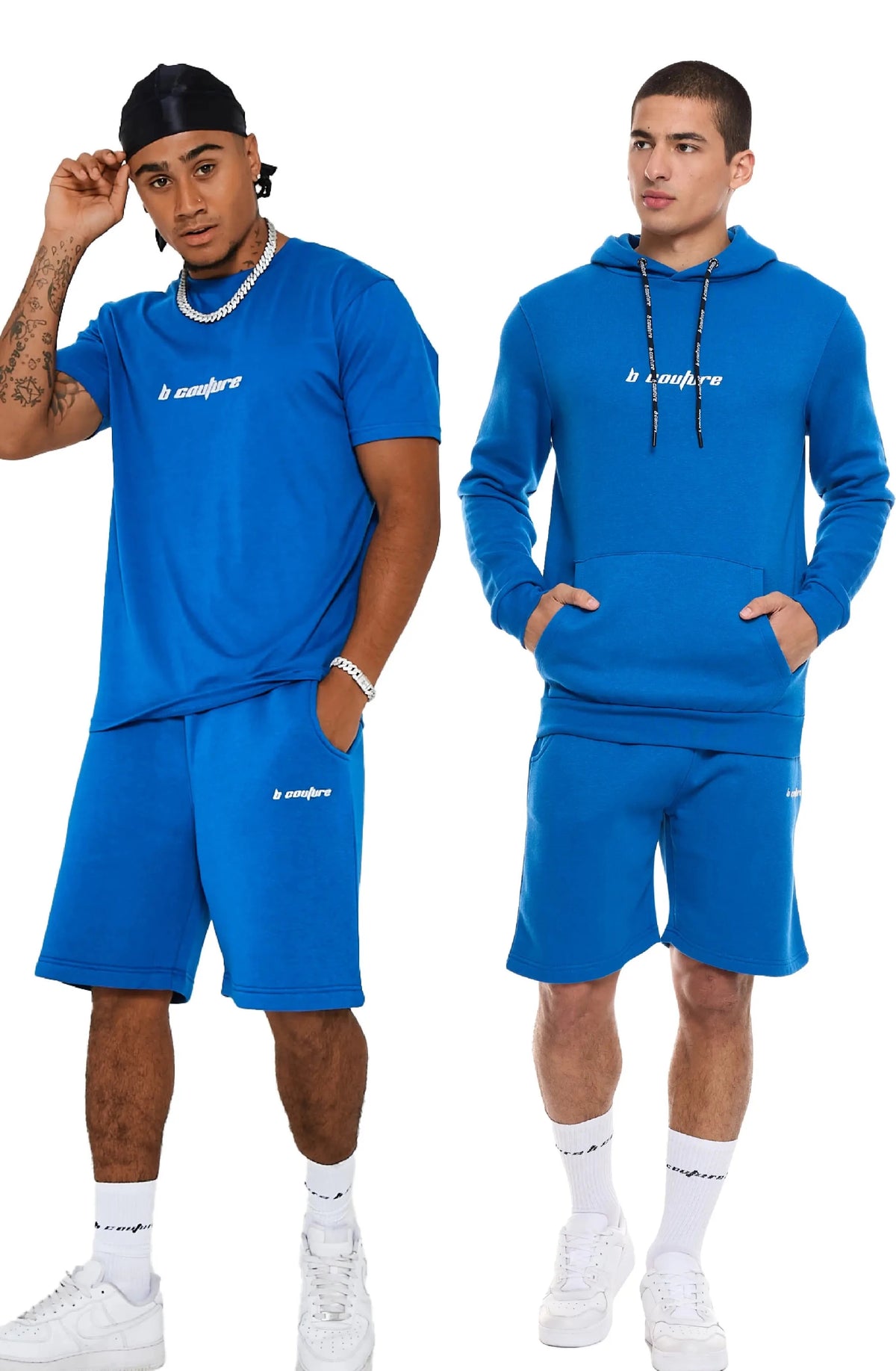 Finchley Road Hoodie, T-Shirt & Short Set - Blue
