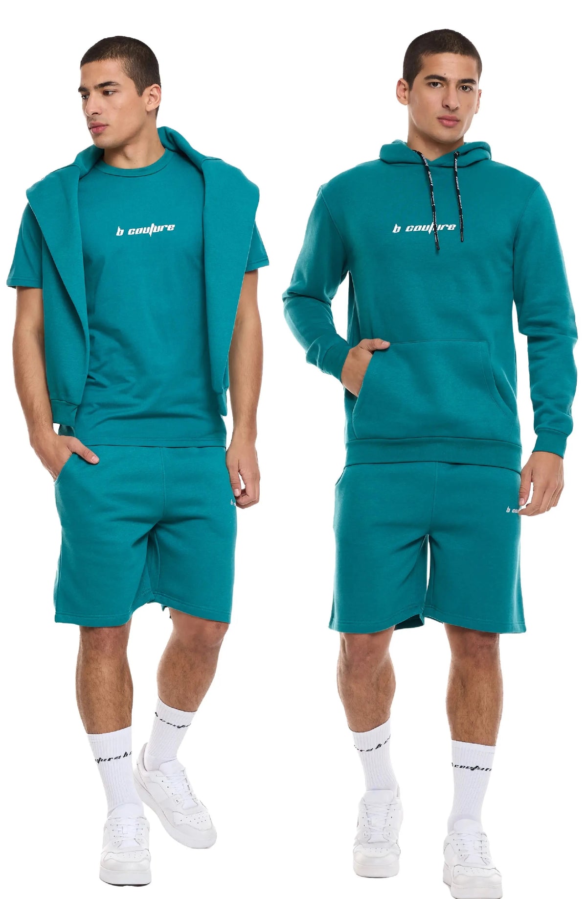 Finchley Road Hoodie, T-Shirt & Short Set - Turquoise